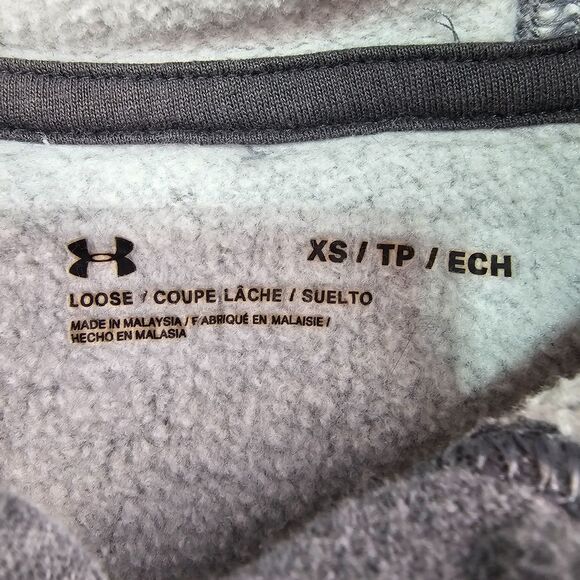 Under Armour Pullover Hoodie Gray Orange Women's Size XS - Picture 4 of 11